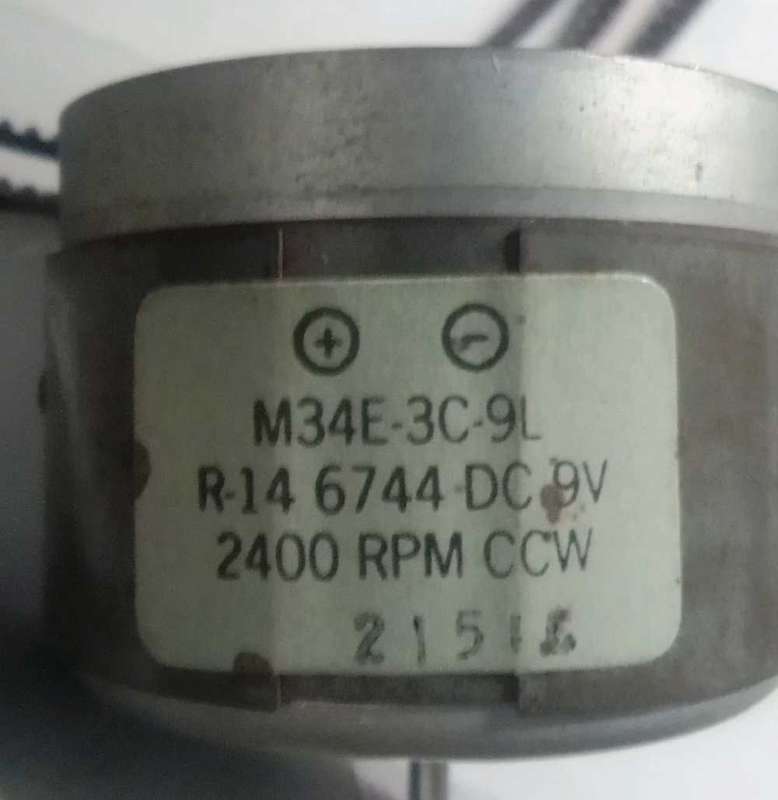 DC spindle motors: 24V and 9V.