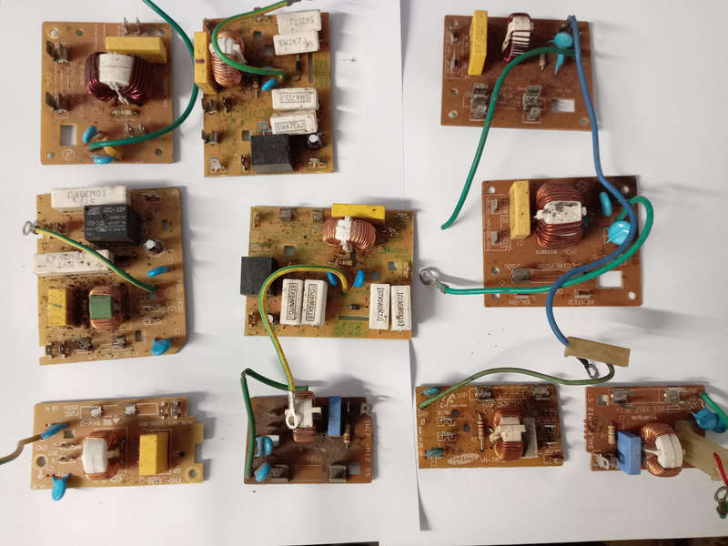10 X MICROWAVE OVEN NOISE FILTER BOARDS. R90. 00 THE LOT.