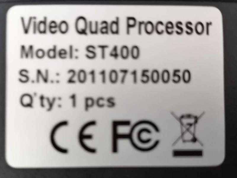 SPACE SECURITY VIDEO QUAD SYSTEM MODEL: : ST400