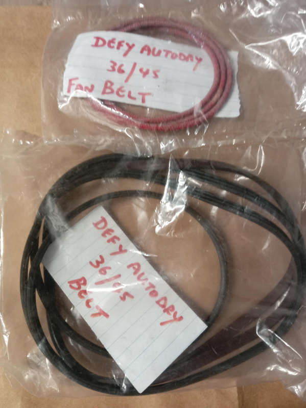 DEFY AUTODRY 45 AND 36 TUMBLE DRYER BELTS.