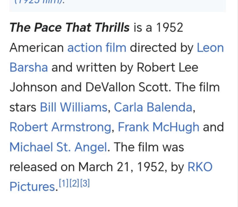 16mm MOVIE REELS IN CASE. " THE PACE THAT PHRILLS"