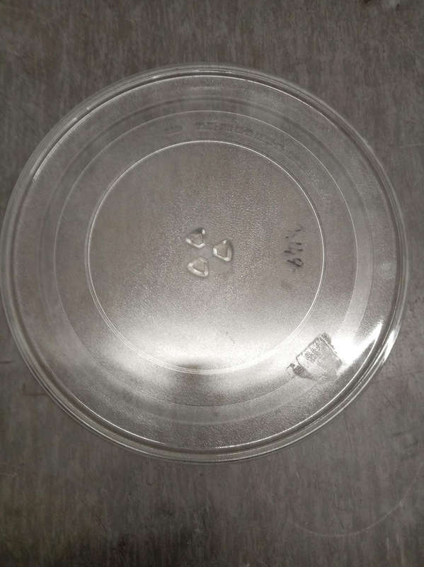 MICROWAVE GLASS TURNTABLE PLATE 370mm DIAMETER.