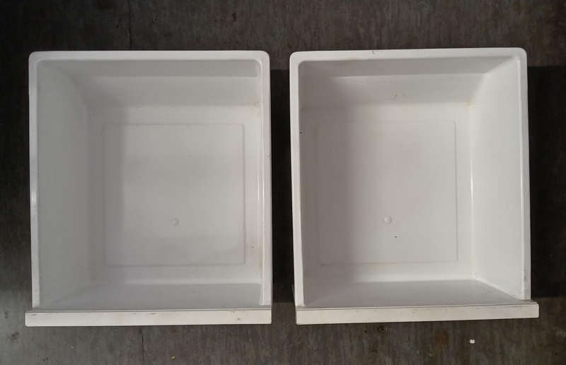 FRIDGE CRISPER DRAWERS.