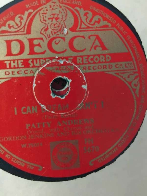 10 x 10 INCH DECCA VINYL RECORDS
