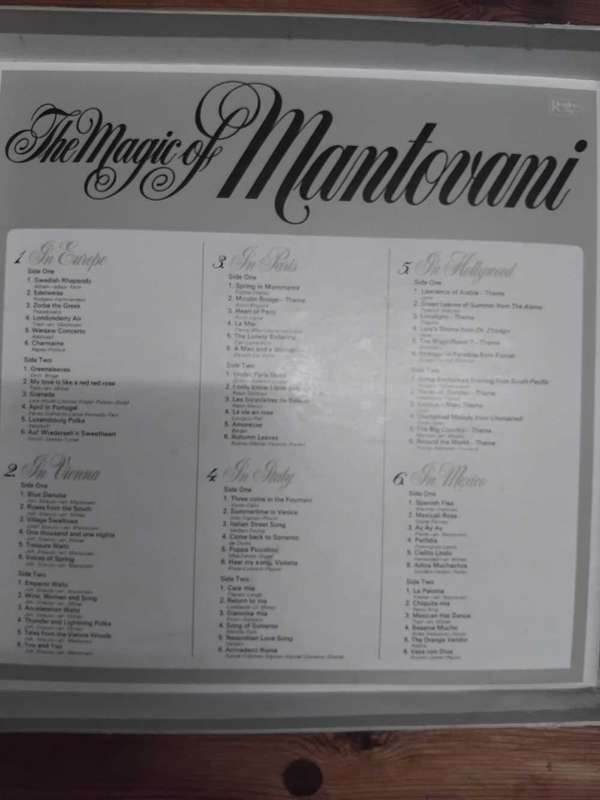 THE MAGIC OF MANTOVANI. READER'S DIGEST.  6  LP'S AS PER PHOTOS.
