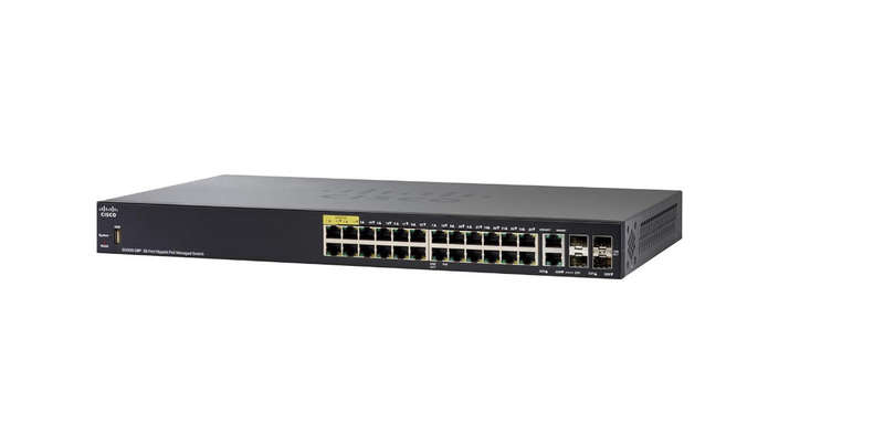 CISCO SG350-28P 28-Port Gigabit PoE Managed Switch