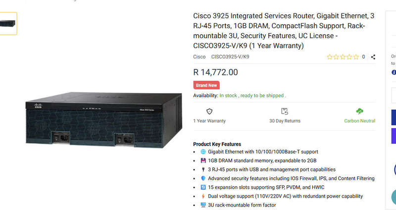 Cisco 3900 Series Integrated Service Router C3900-SPE250/K9