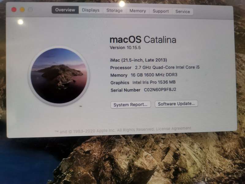 IMAC LATE 2013 21.5 INCH