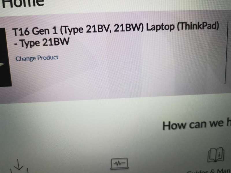 Lenovo ThinkPad T16 16-inch WUXGA Laptop - Intel Core i5-1235U 256GB SSD 8GB RAM Windows 11 Pro 21BV