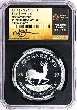 2019 PF-70UC 1oz Silver KR #TSEHLO Signed-First Day of Issue# Low Mintage 20 000 ULTRA CAMEO-grab it