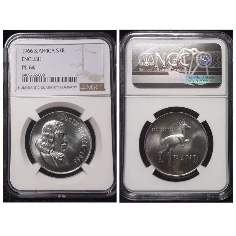 1966 Silver R1 Alternate Language "ENGLISH" PL64 NGC Proof-like Specimen