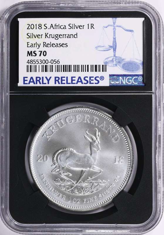 2018 MS-70 1oz Silver Krugerrand # EARLY RELEASE -GEM UNC# (Silver Metal Label)-grab a bargain