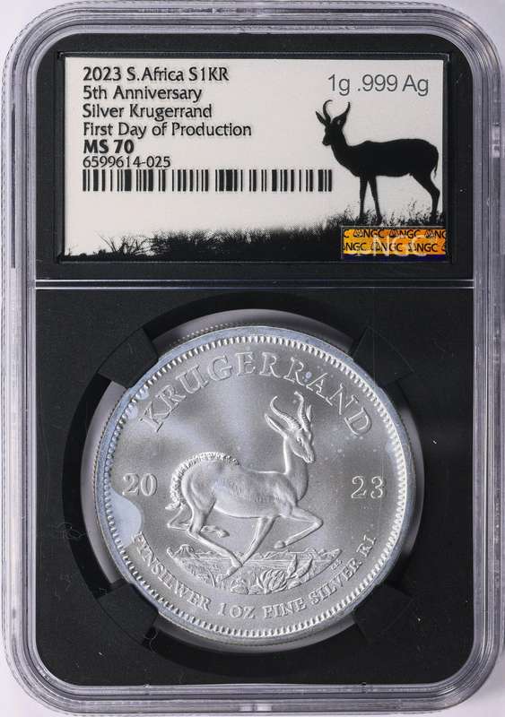 2023 MS-70 1oz Silver KR #5th Anniversary#-First Day of Production-Silver Metal Label-grab a bargain