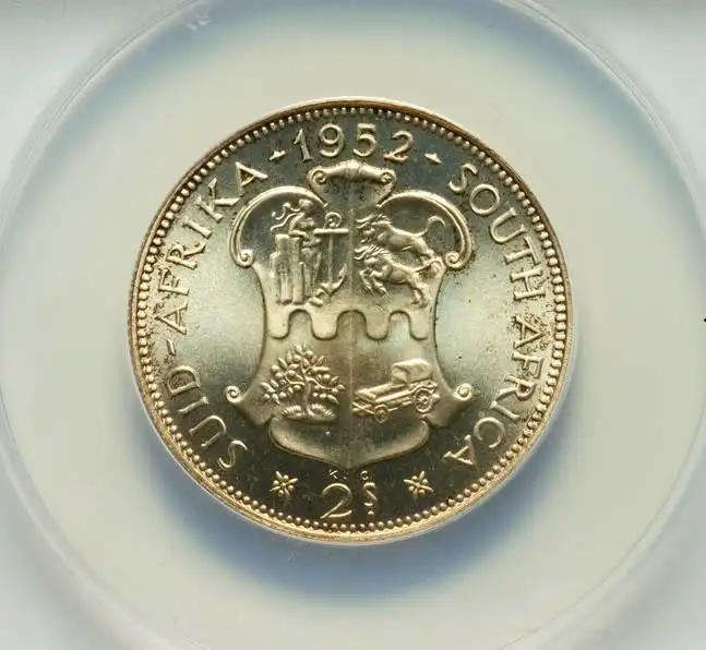 Worlds Best!!!!!! 1952 Ms68 2 SHILLINGS -Finest Known "TOP-POP" Anacs GEM - grab n` bargain