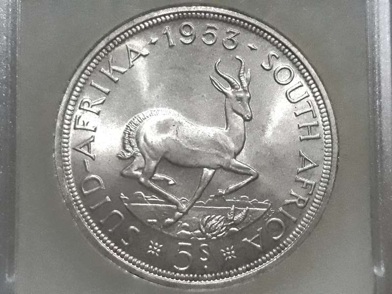 Worlds Best!!!!! 1953 MS68 5 Shillings QE2 Union Crown-"Top Pop" Sangs Gem-Crown Collectors Choice