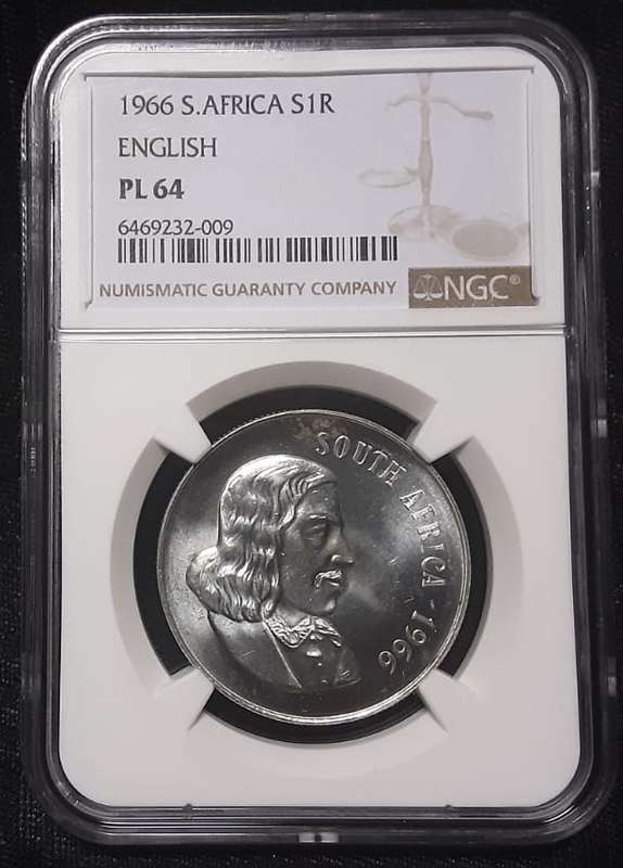 1966 Silver R1 Alternate Language "ENGLISH" PL64 NGC Proof-like Specimen