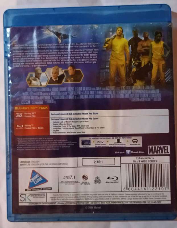 Guardians of the Galaxy Blu-ray 2D + 3D