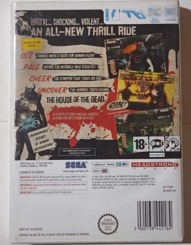The House of the dead Overkill for Wii (PAL, CIB)