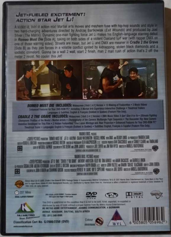 Action Double Feature - Romeo must die and Cradle 2 the Grave DVD