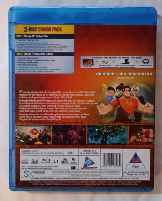 Wreck-it Ralph Blu-ray 2D + 3D