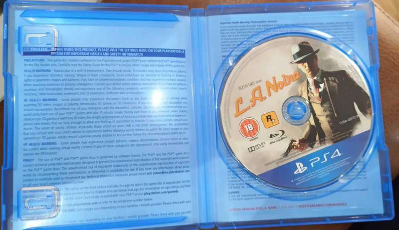 L.A. Noire for Ps4 with all DLC included