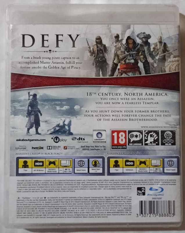 Assassin's Creed Black Flag + Rogue for PS3 (CIB)