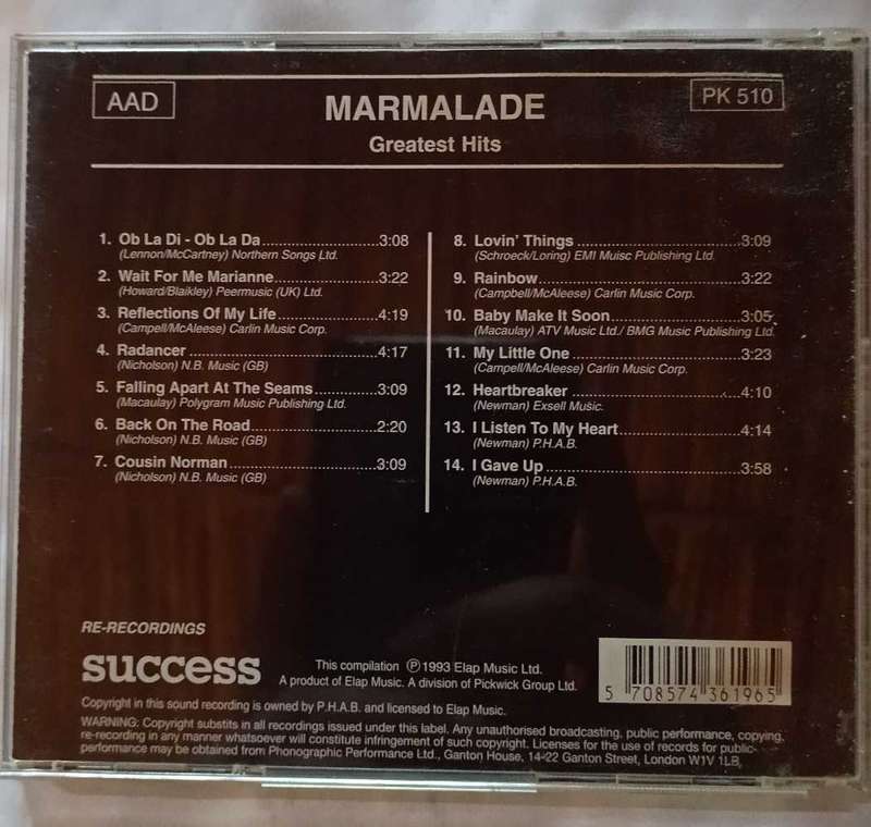 Marmalade Greatest Hits CD