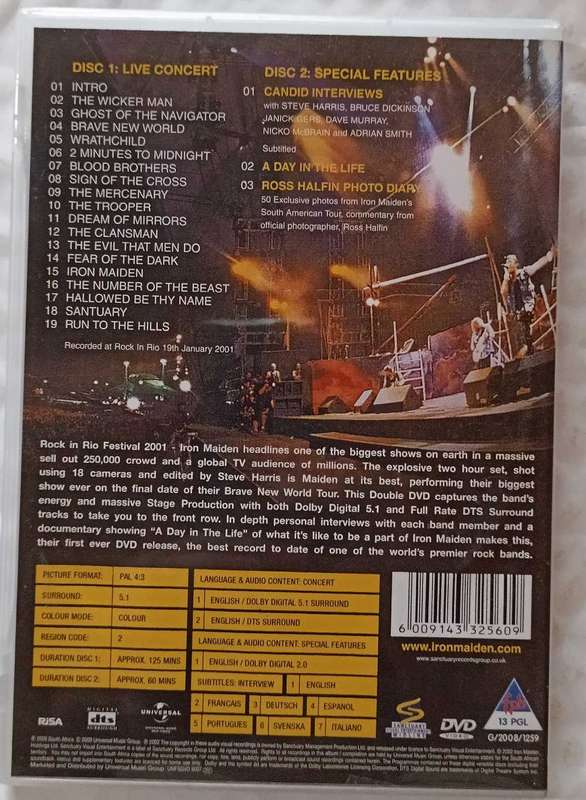 Iron Maiden Rock in Rio (2 X DVD)