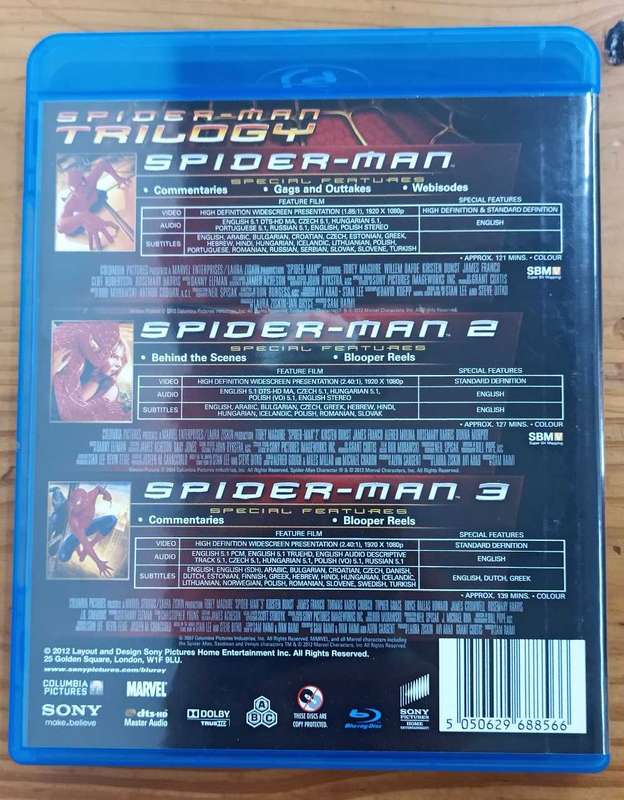Spider-Man Trilogy on Blu-ray