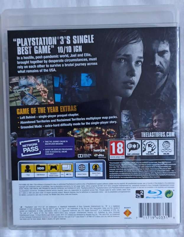 The Last of Us Game of the Year Edition for Ps3 (CIB, Mint)