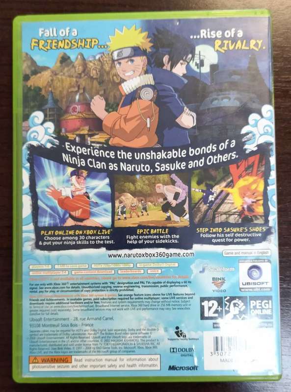 Naruto The Broken Bond for Xbox 360 (PAL, CIB)
