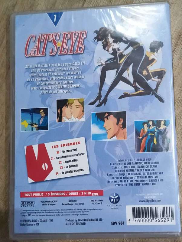 CAT'S Eye 1 on DVD (5 episodes) Manga Anime (Sealed)