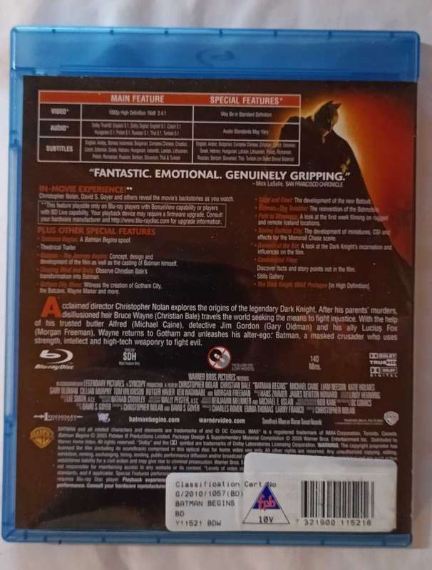 Batman Begins on Blu-ray