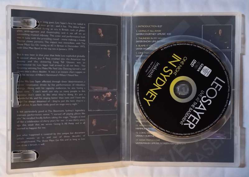 Leo Sayer Live at the Basement - One Night in Sydney DVD