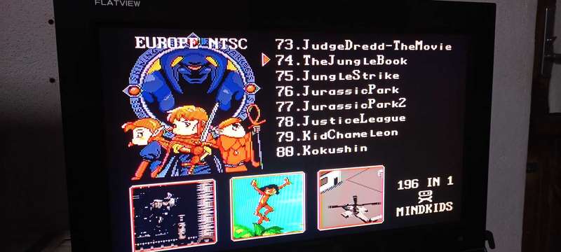Sega Mega Drive or Genesis 196 in 1 Multicart
