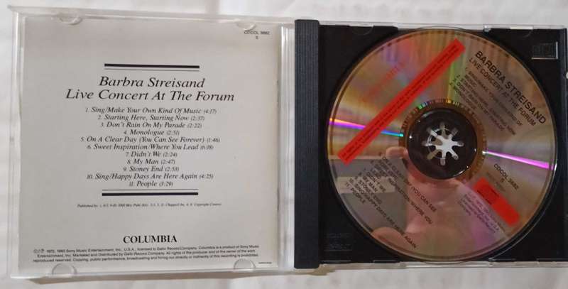 Barbra Streisand Live Concert at the Forum CD