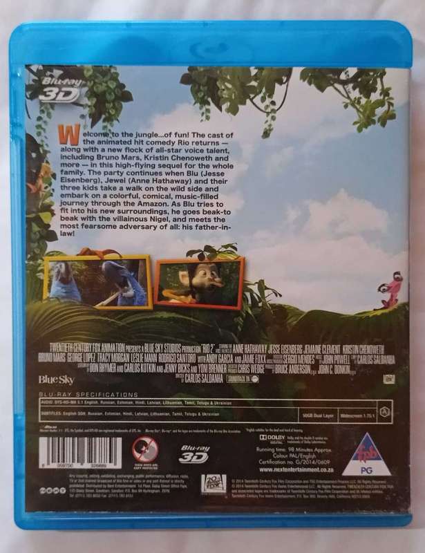 Rio 2 in 3D Blu-ray