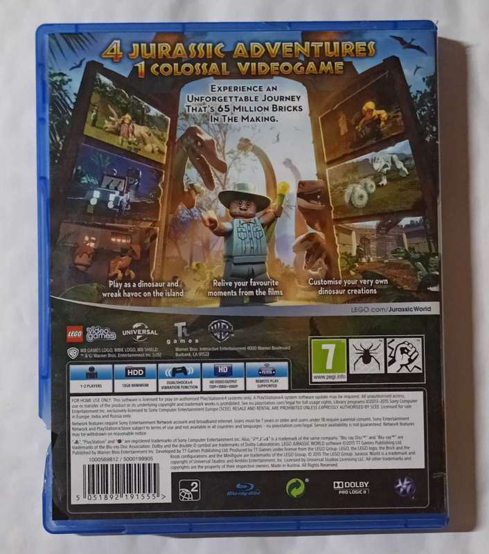 Lego Jurassic World for Ps4