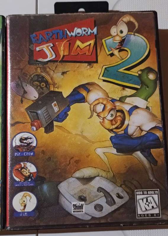 Earthworm Jim 1 and 2 Sega Mega Drive