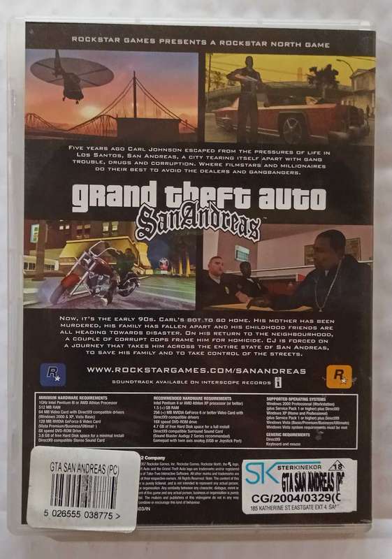 GTA San Andreas for PC (CIB)