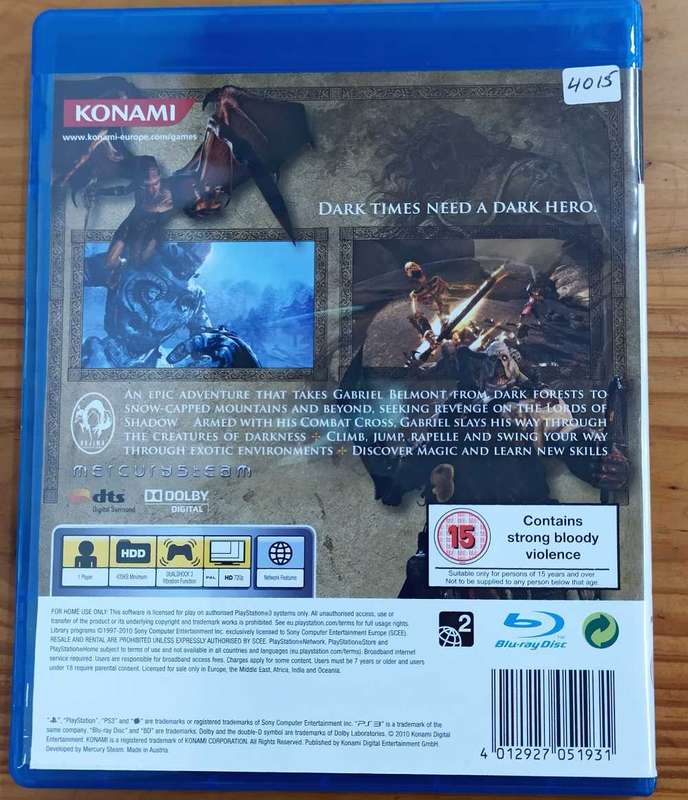 Castlevania Lords of Shadow for the Ps3 (CIB)