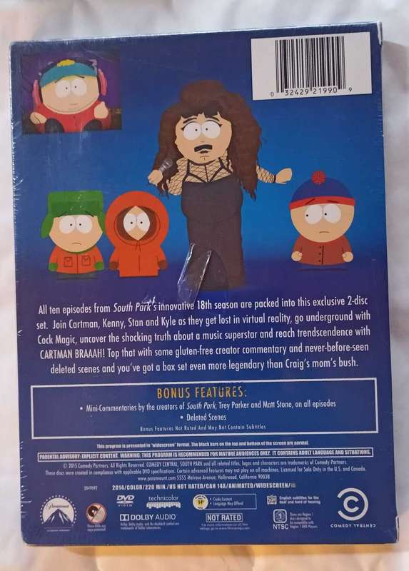 South Park The Complete Eighteenth Season (New sealed)