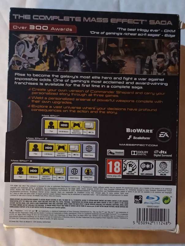 Mass Effect Trilogy for PS3 (CIB)