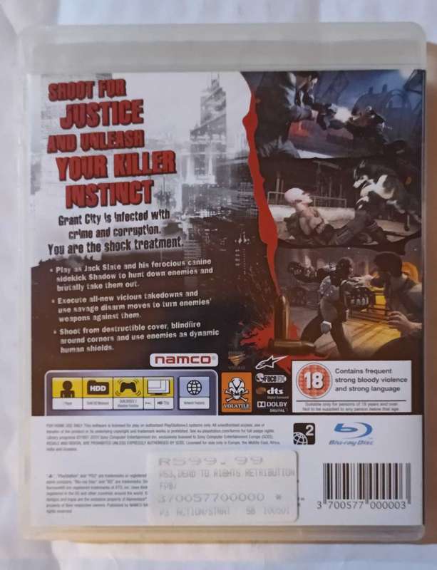 Dead To Rights Retribution for PS3 (CIB)