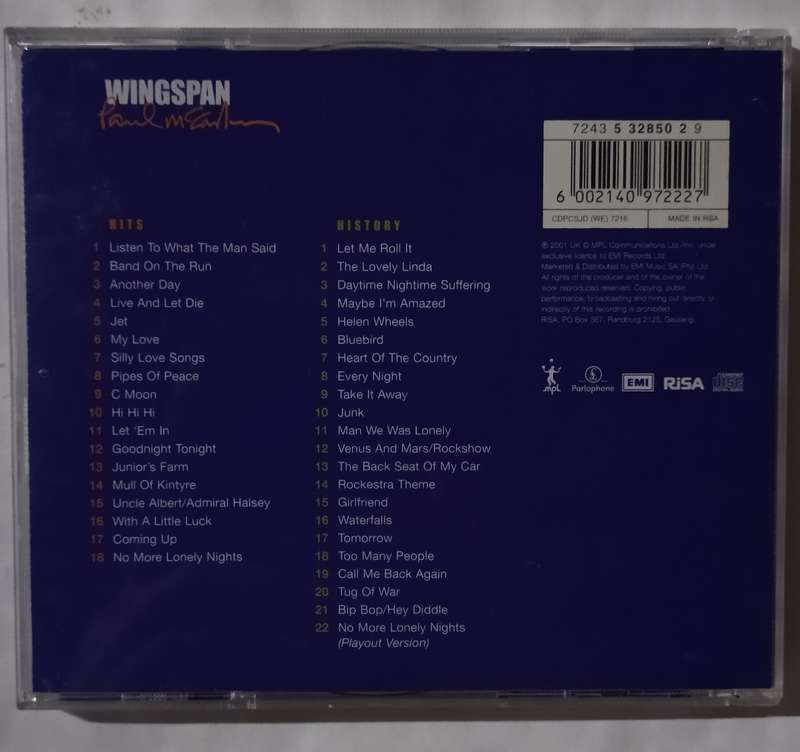 Paul McCartney Wingspan - Hits and History (Double CD)