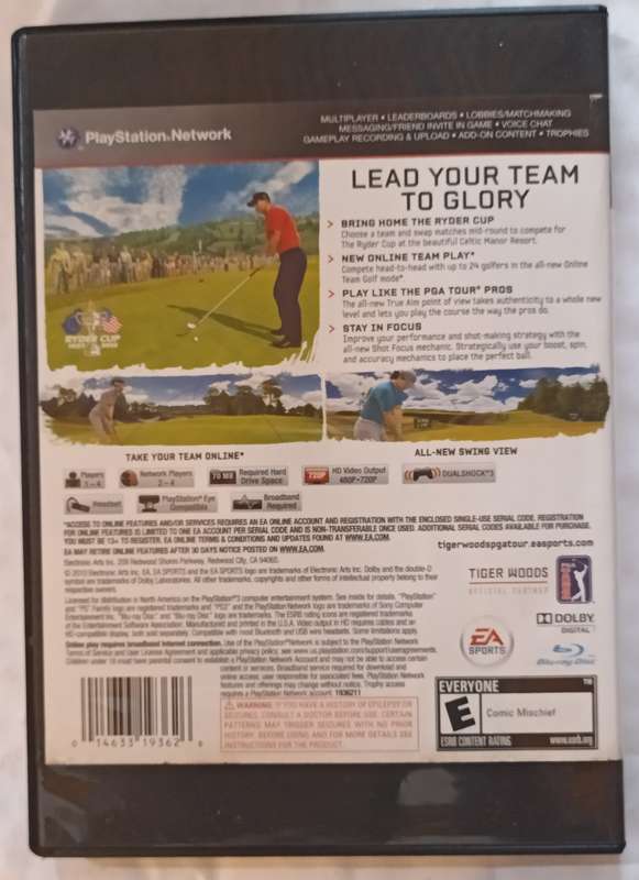 Tiger Woods PGA tour 11 for PS3