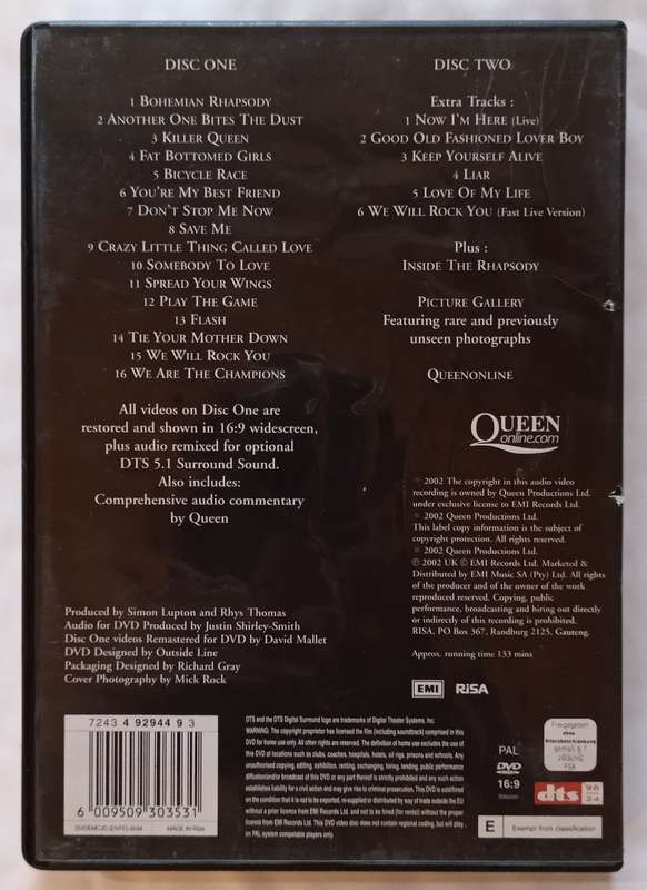 Queen Greatest Video Hits 1 (2 X DVD)