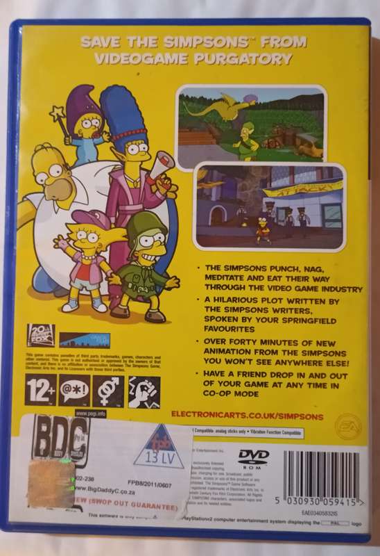 The Simpsons Game for PS2 (PAL, CIB)
