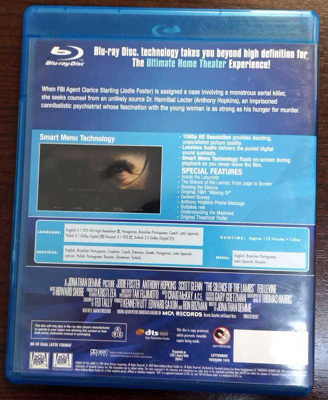 The Silence of the Lambs on Blu-ray