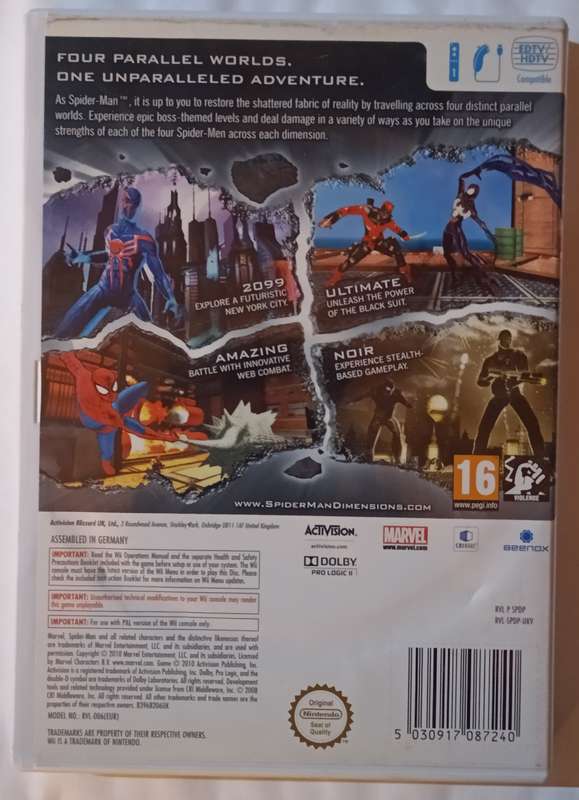 Spider-Man Shattered Dimensions for Wii (PAL)